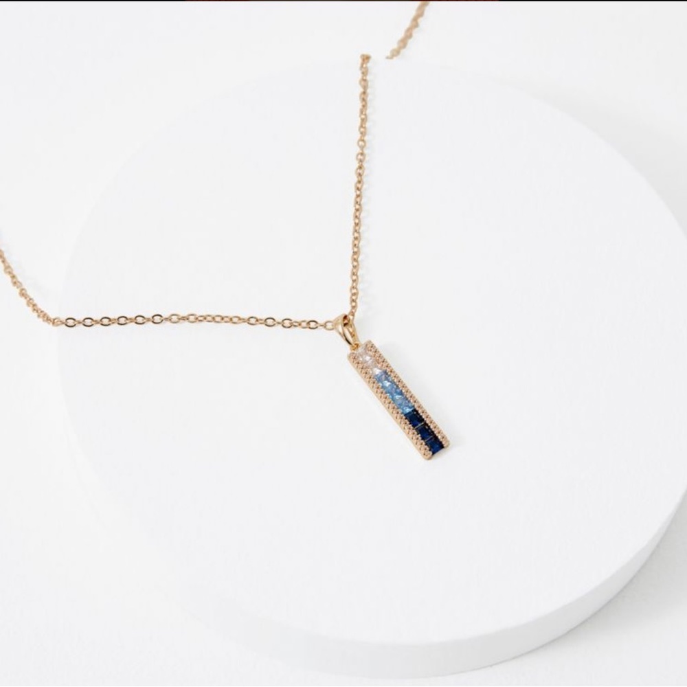 Vince Camuto Blue Ombre CZ Necklace